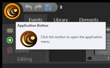 Application menu